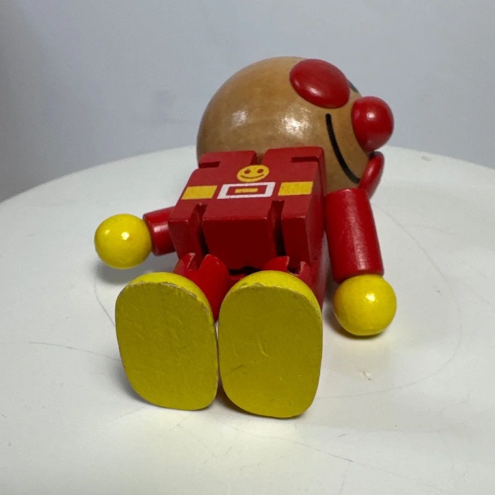 Vintage 2008 Bandai Wooden Anpanman Figure Wooden Candy Toy Japan Import
